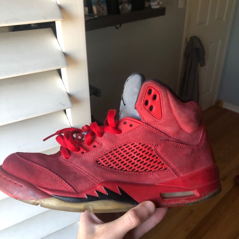 Jordan 5 Red Suede Size 11 - Picture 4 of 10